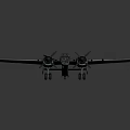 Detailed Blue Military Airplane Model With Cross Insignia On Dark Reflective Surface