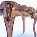 Classic Carved Wooden Side Table With Marble Top And Ornate Leg Design