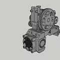 Precision Mechanical Device Featuring Interlocking Gears Motor And Metal Parts 3d model