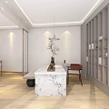 Modern Tea Room Interior Design With Lattice Screens Tea Set And Potted Plant