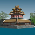 Chinese-style Ancient Palace Corner Tower 3d model