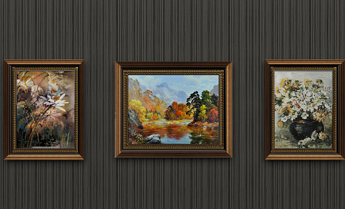 European Oil Painting Oil Painting Photo Frame 3d model