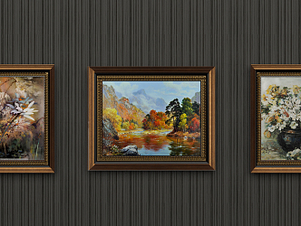 European Oil Painting Oil Painting Photo Frame 3d model