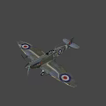 Vintage Military Fighter Plane With Roundels And WX T Markings On Wings