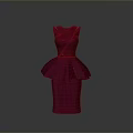 Simple Modern Pink Dress With Fitted Waist And Flared Skirt Design For Daily Use