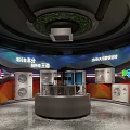 Sansheng Hong Art Gallery Interior Design With Wooden Reception Desk Green Plant Wall And Chandelier