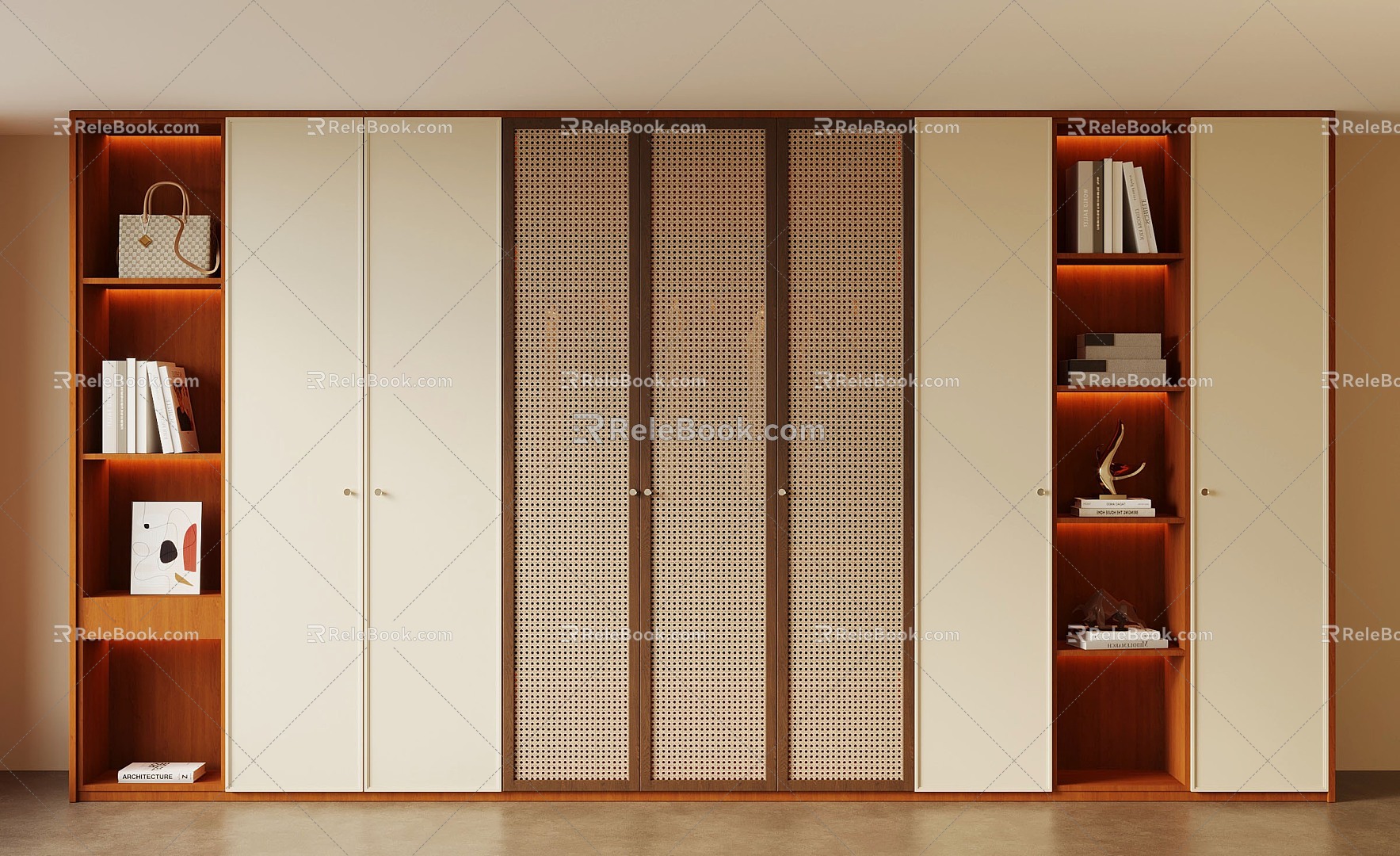 Middle style wardrobe 3d model