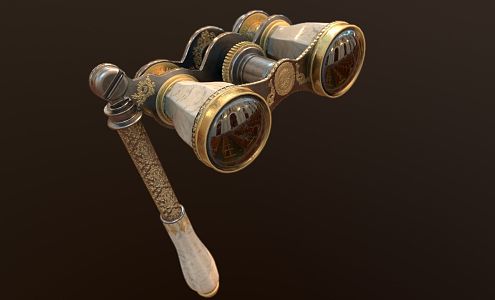 Cyberpunk Telescope Cyberpunk Mirror Tools Old 3d model