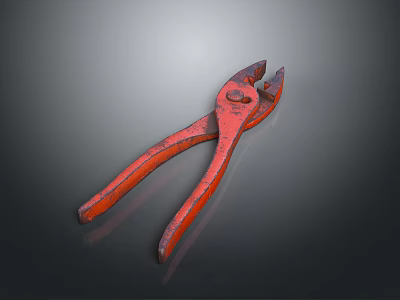 Red Pliers As Essential Household Tool For Daily Use And Simple Repairs 3d model