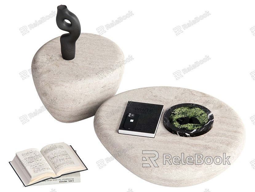 Coffee table combination stone coffee table model