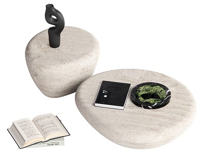 Coffee table combination stone coffee table model