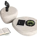 Coffee table combination stone coffee table 3d model