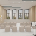 Modern Music Classroom Music 3d model