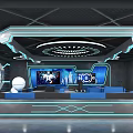 Modern classroom robot competitive classroom 3d model