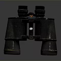 Modern Binoculars With Leather Cover And Metal Parts For Outdoor Use