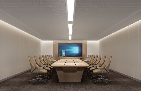 Modern Meeting Room Meeting Table and Chair 3d model