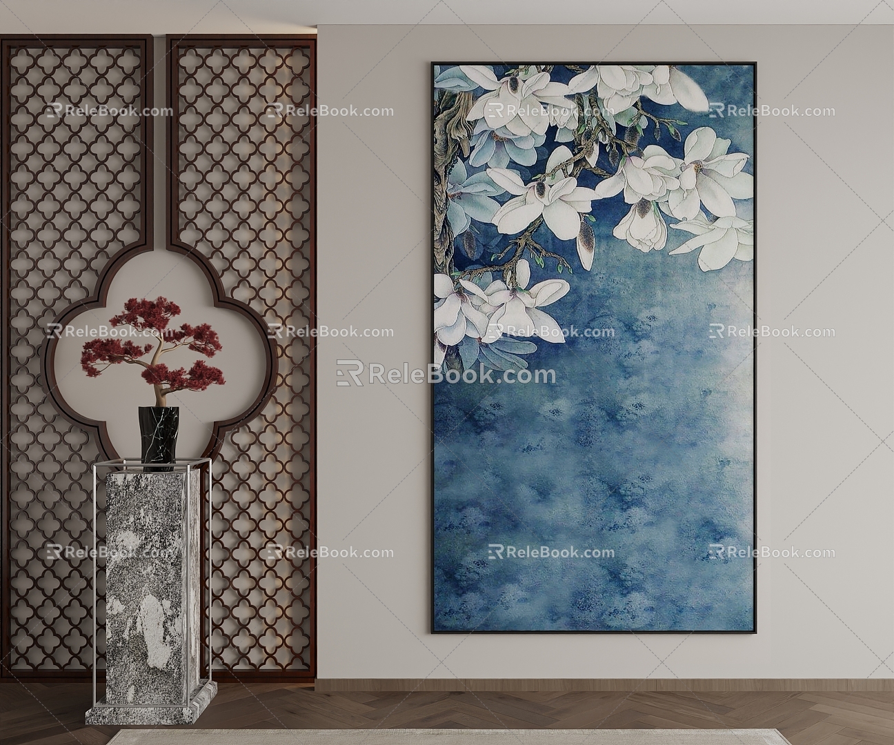 New Chinese Decorative Painting 3d model