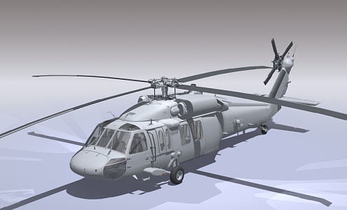 Navy helicopter Black Hawk helicopter 3d model