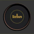Circular Marlboro Logo Tray With Multi Colored Bands And Black Base