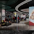 Modern Clothing Store Interior With Fashion Displays Curved Lighting And Apparel Racks