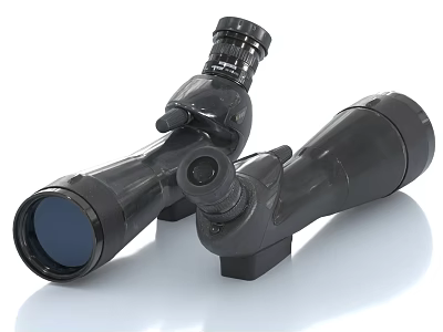 Professional Black Binoculars Featuring High Resolution Optics And Ergonomic Grip Design 3d model