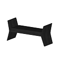 Stylish Modern Wooden Frame Bench with Dark Cushion and Contemporary Design