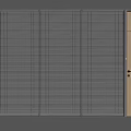 Modern swing door glass louver partition 3d model