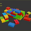 Colorful Plastic Building Blocks In Assorted Colors For Children Creative Play And Construction Toys