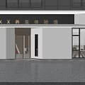 Elegant Modern Mall Counter Health Experience Hall Interior With Marble Reception Desk And Tea Area