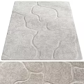 Soft Plush Square Rug With Stone Pattern For Living Room Decor 3d model