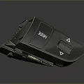 Black Control Button Panel with Mode Selection Label and Triangle Symbols for Household Devices 3d model
