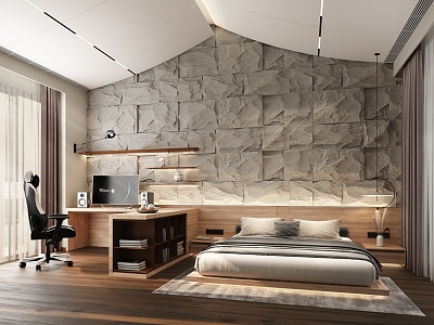 Modern Bedroom Hilltop Home Bedroom 3d model