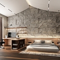 Modern Bedroom Hilltop Home Bedroom 3d model