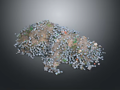 Colorful Mixed Small Objects Pile Forming Mound With Diverse Shapes And Sizes 3d model