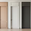 Modern single door 3d model
