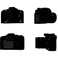 COOX Black Digital Cameras Showcasing Various Angles And Design Details 3d model