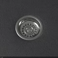 Silver Metal Sink Drain Cover With Multiple Holes And Central Knob