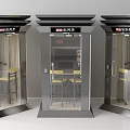 Modern Commercial Soundproof Office Booths With Stainless Steel Frame Glass Doors And Interior Desk Chair