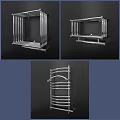 Modern Bathroom Accessories Metal Towel Rack And Storage Shelf With Sleek Design