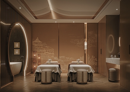 New Beauty Salon Room SPA Massage 3d model