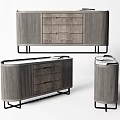 Elegant Modern TV Stand With Wooden Finish Drawers And Metal Legs Design