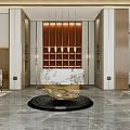 Modern Front Desk Sales Office Front Desk Area 3d model