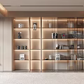 Decorative Cabinet Bookcase Display Cabinet Storage Cabinet Storage Rack 3d model