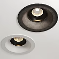 Modern Anti Glare Recessed Downlight Spotlights With Black And White Trim