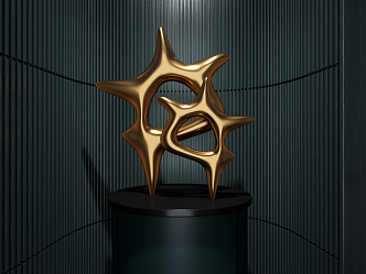 Light Luxury Sculpture Starfish Sculpture 3d model