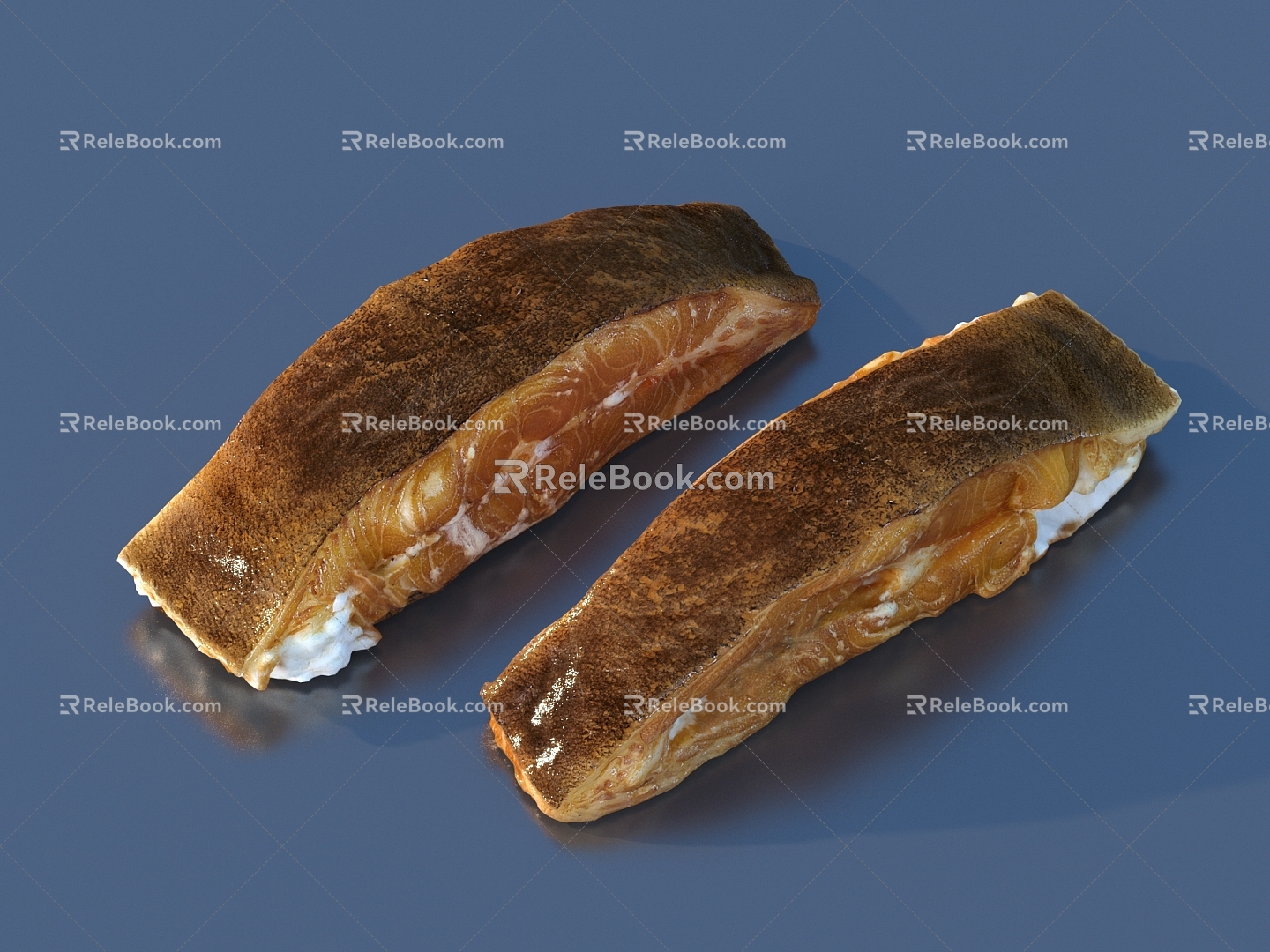 Fish salmon food gourmet 3d model