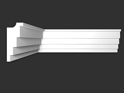 White Multi Layered Architectural Component Design For Modern Corner Decoration 3d model