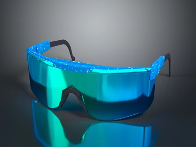 Blue Jewelry With Shiny Reflective Surface And Decorative Gemstone Details 3d model