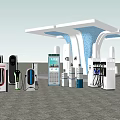 Modern Exhibition Hall Featuring Electric Vehicle Charging Piles And Modern Canopy Design