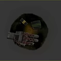 Character And Creature Near Damaged Car Red Pillars Yellow Box Green Object